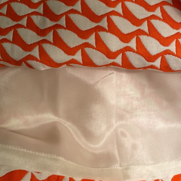 NWT Vineyard Vines Fish Geo Orange & White Mini Skirt - 6 - Picture 7 of 10